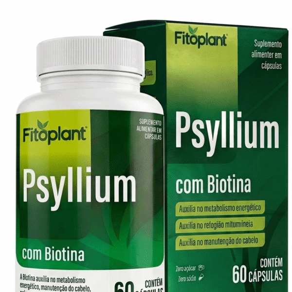 Psyllium e Biotina 500mg 60Caps