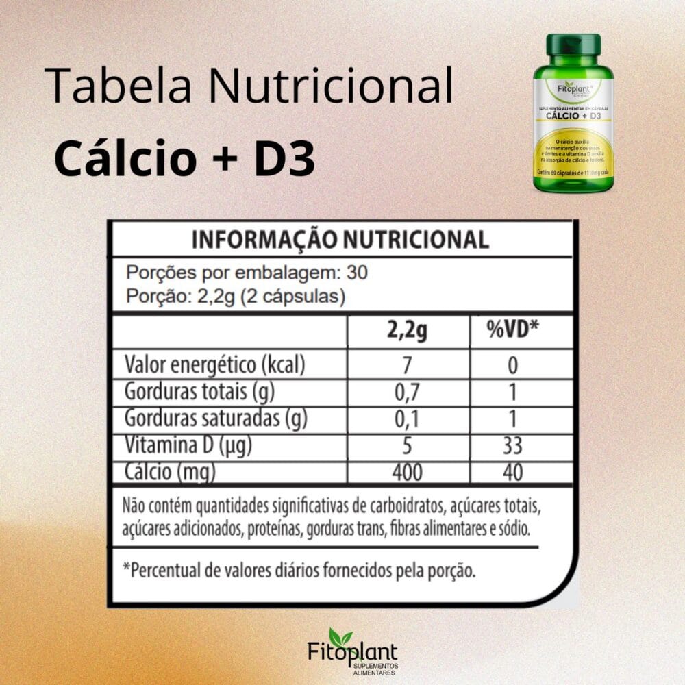 Cálcio D3 860mg 60Caps - Imagem 2