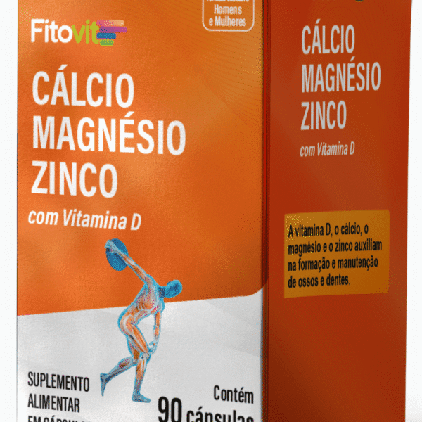 Cálcio + Magnésio + Zinco + Vitamina D 1750mg 90Caps