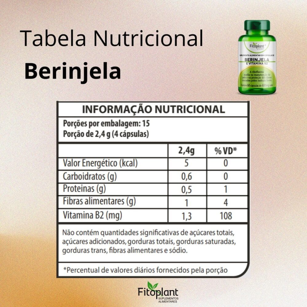 Berinjela 600mg 60Caps - Imagem 2
