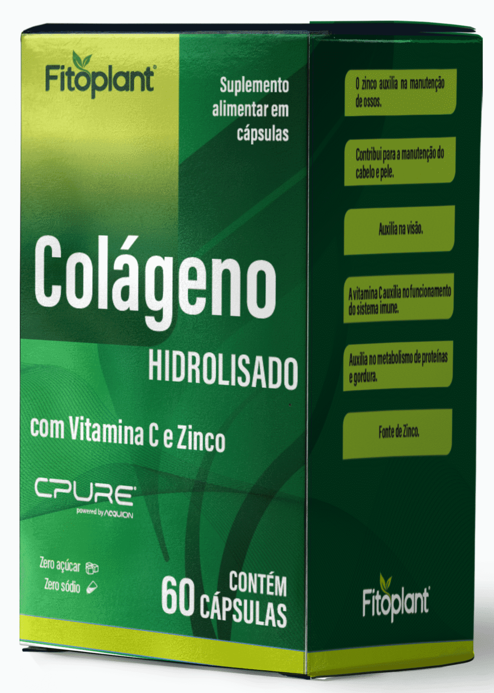 Colágeno Hidrolisado com Vitamina C e Zinco 600mg 60Caps