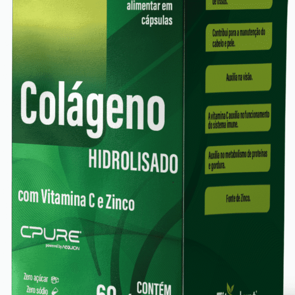 Colágeno Hidrolisado com Vitamina C e Zinco 600mg 60Caps