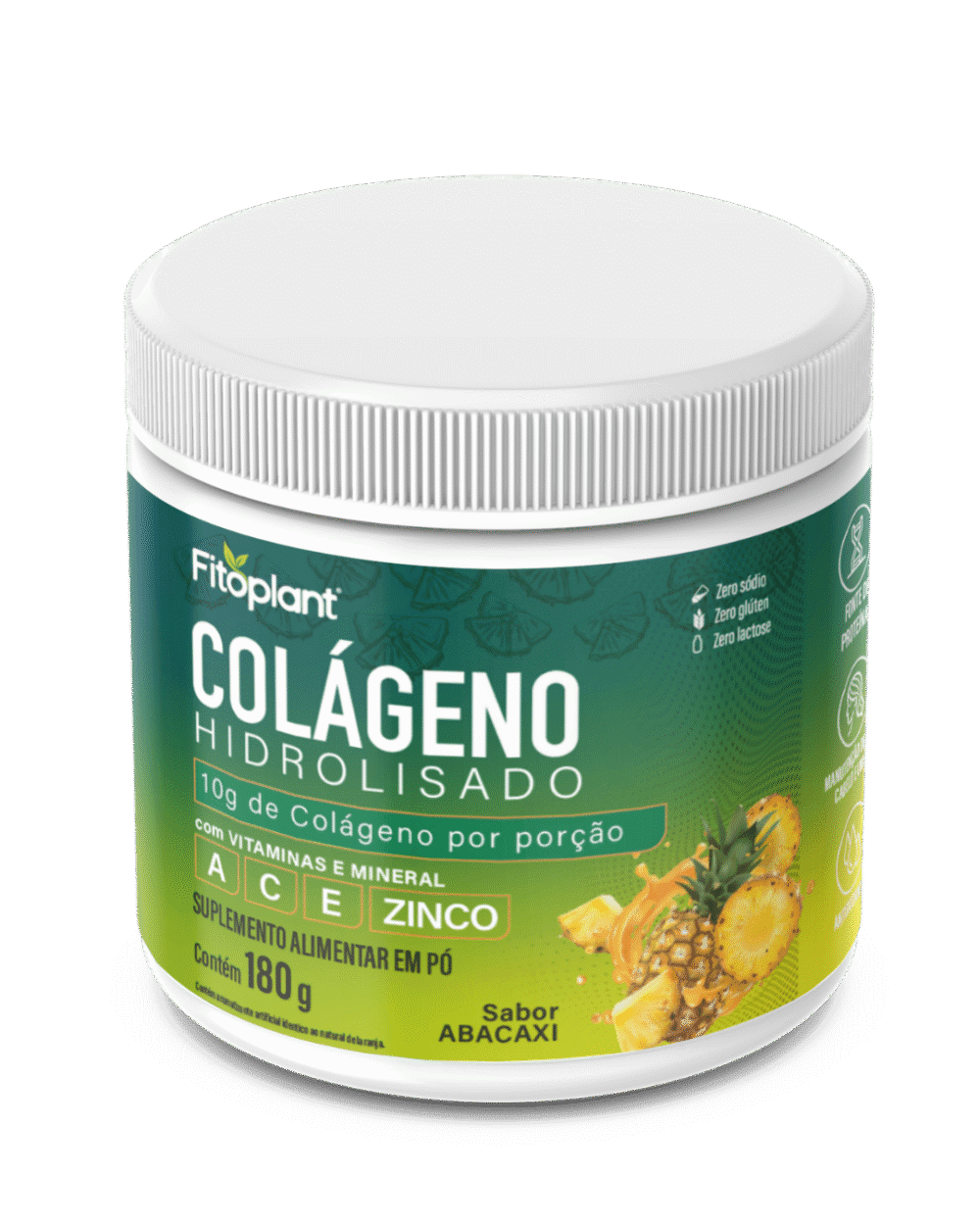 Colágeno Hidrolisado Pó 180g Abacaxi