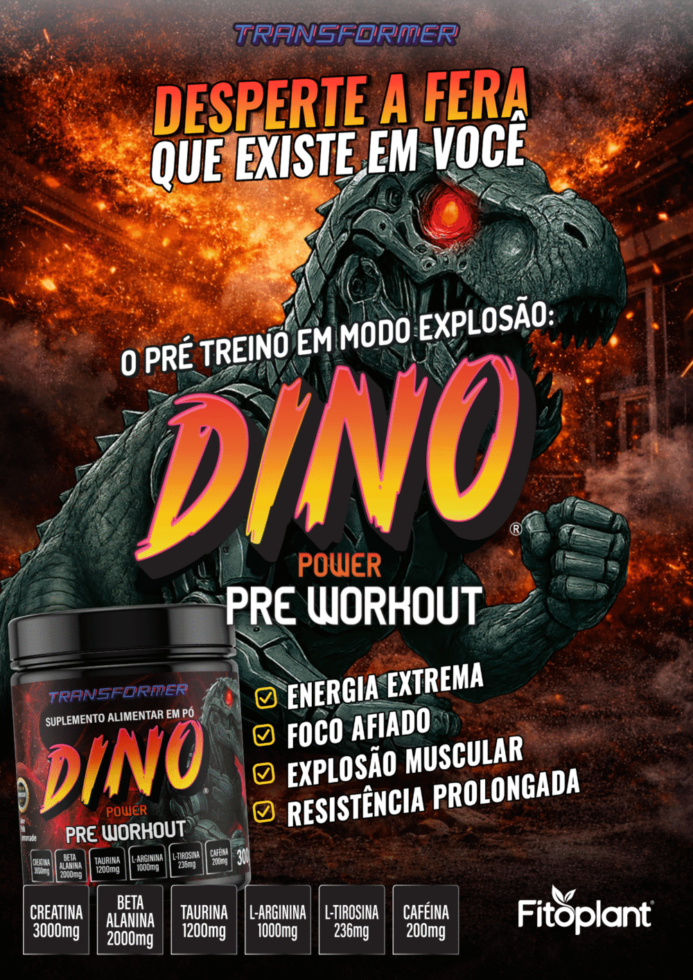 DINO POWER PRE WORK - 300g - Imagem 2