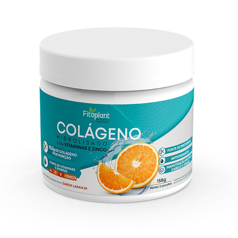 Colágeno Hidrolisado Pó 158g Laranja